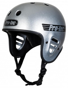 CASCO PRO-TEC FULL CUT PLATEADO