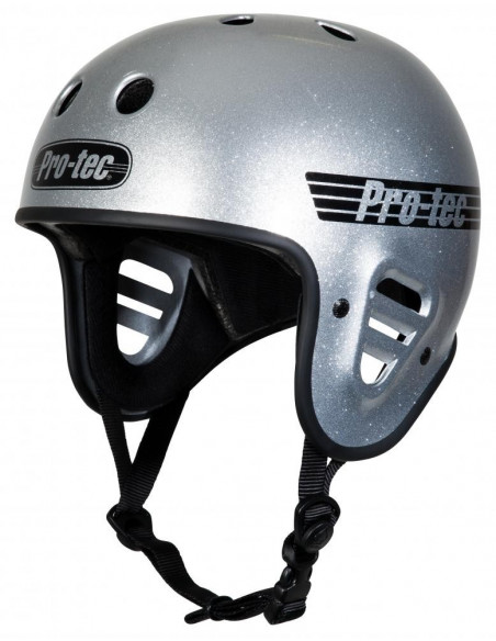 casco pro-tec full cut plateado