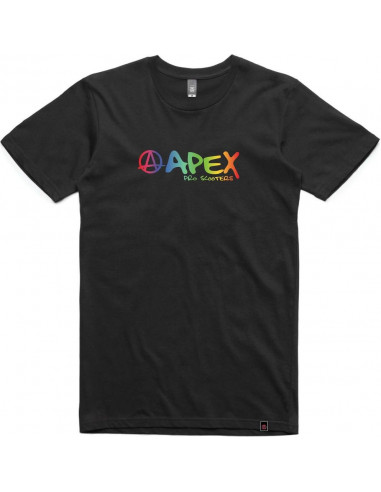 camiseta apex rainbow negra