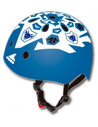 casco rollerblade twist jr blanco-azul