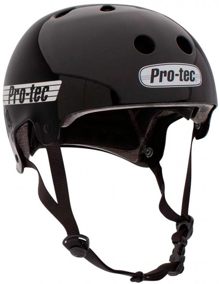 helm pro-tec old school cert | gloss schwarz