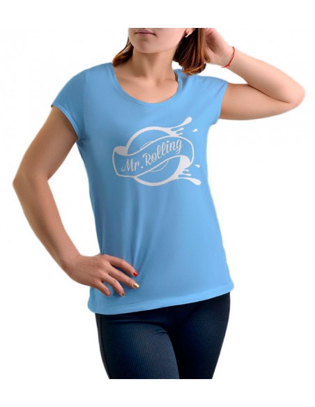 t-shirt damen mr.rolling blau