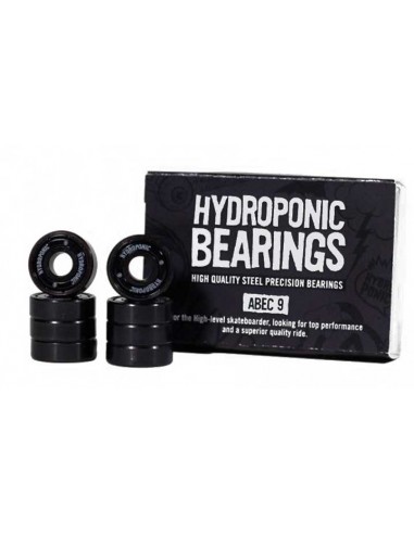 hydroponic bearings abec 9 schwarz - 8pack