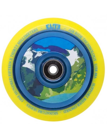 rolle elite air ride aqua 115mm x 30mm gelb/blau