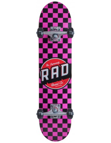 rad dude crew 7 checkers pink| skateboard komplett"