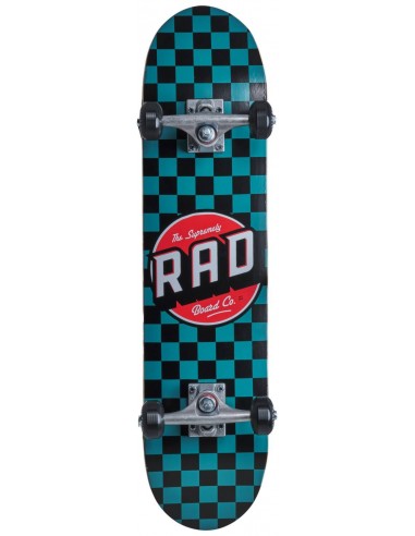 rad dude crew 7.25 checkers teal | skateboard komplett