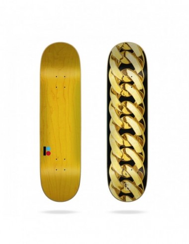 plan b chain gold 8.25x 32.125 skate deck