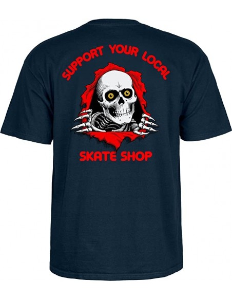 t-shirt powell peralta support your local - marinenblau