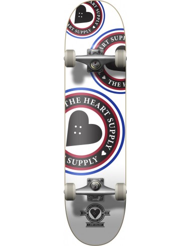 heart supply orbit logo 8 weiß skateboard komplett