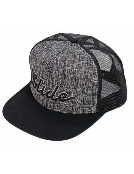 cap slide laced grau-schwarz