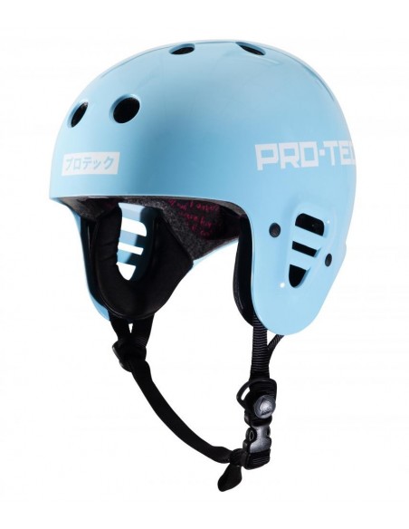 pro-tec helm sky brown full cut blau