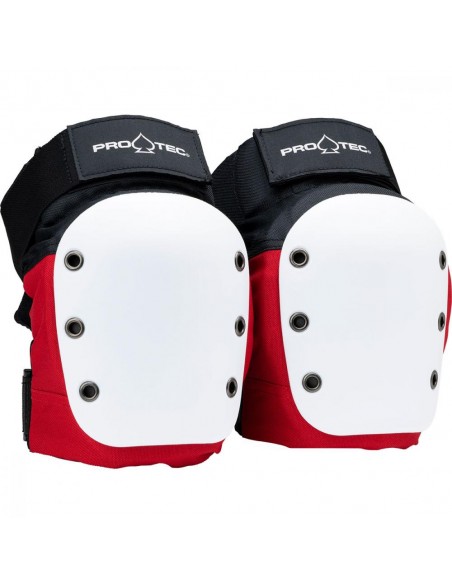 pro-tec  street knee-elbow pad set rot-weiß-schwarz