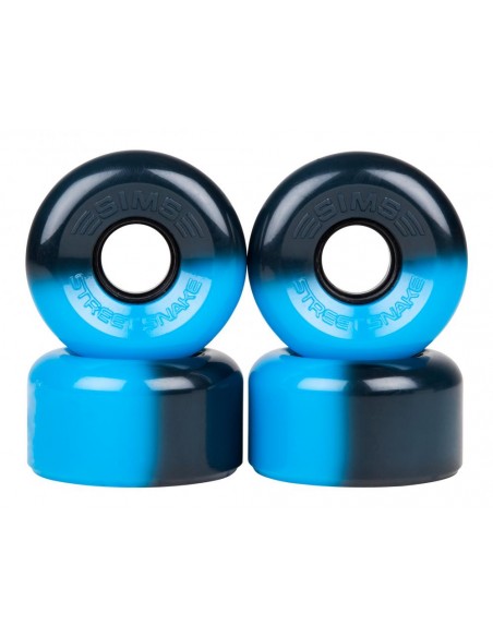 sims quad wheels street snakes 62mm 78a - blau/schwarz - 4pack