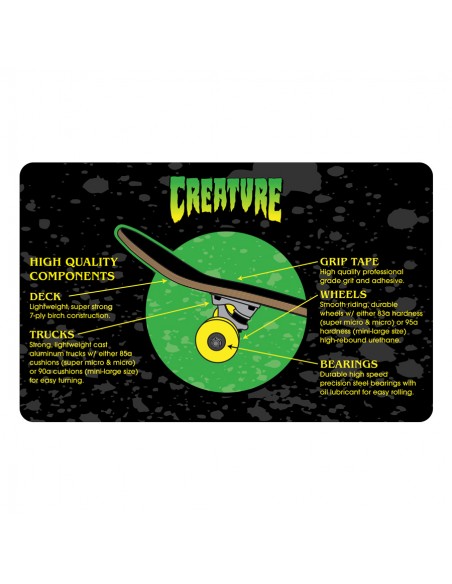 Oferta creature logo metallic mini 7.75 x 30 skateboard komplett