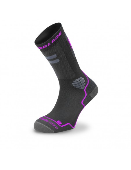 socken rollerblade high performance w grau dunkel-rosa