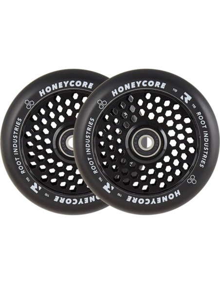 root industries honeycore wheels 110mm schwarz gummi