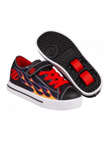 heelys x2 snazzy - rot/schwarz/schwarz/gelb/rot flamme