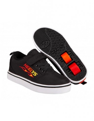 heelys x2 pro 20 - schwarz/rot/gelb flamme nylon