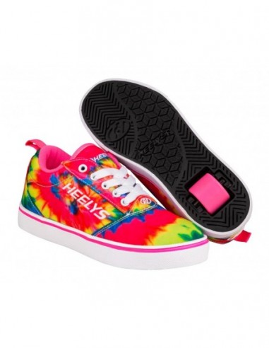 heelys pro prints 20 - neon pink/multi tie dye nylon