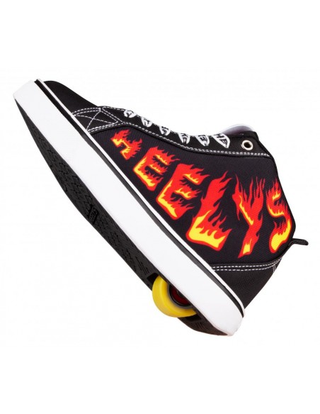 Oferta heelys racer 20 mid - schwarz/weiss/rot/gelb flamme