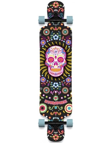 hydroponic longboard drop through dt 3.0 mexican skull