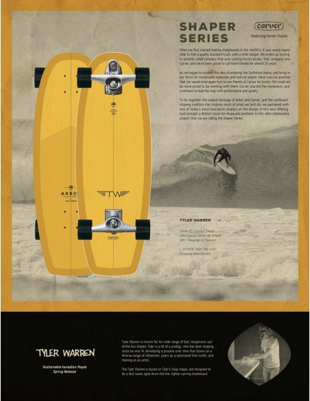 Opinión de arbor x carver shaper warren surfskate