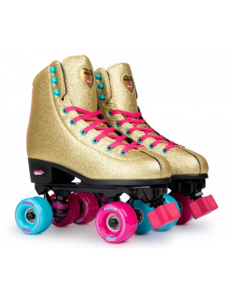 rookie rollerskates bump rollerdisco gold