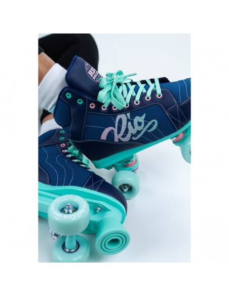 Tienda de rio roller lumina quad skates | marinenblau-grün