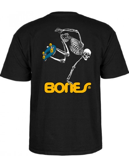 t-shirt powell peralta skateboarding skeleton - schwarz