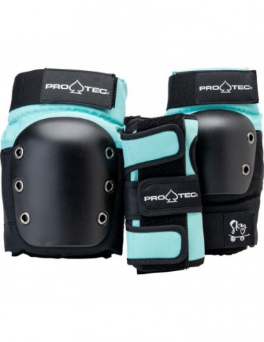 pro-tec pads street gear junior 3 pack open sky brown