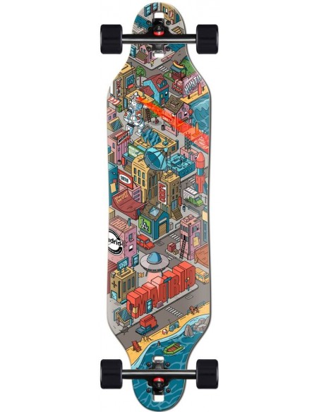 madrid drop-thru madrid city 36" komplettes longboard