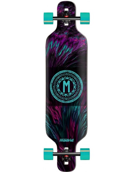 madrid drop-thru ethereal 40" komplettes longboard