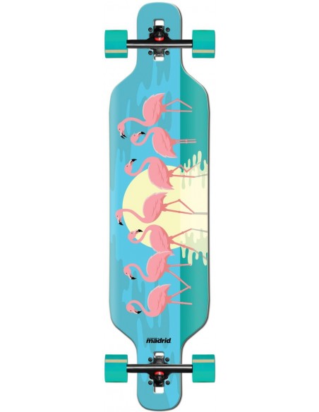 madrid drop-thru flamingos 40" komplettes longboard