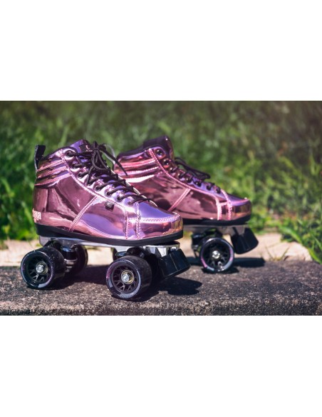 Oferta chaya vintage roller skates pink laser