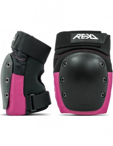 rekd knee pad schwarz-rosa