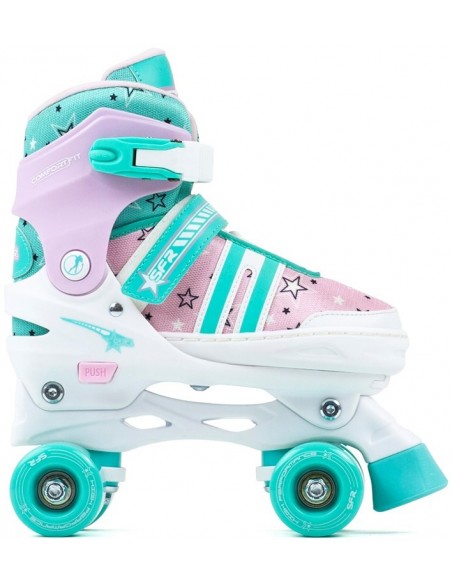 Comprar sfr spectra adjustable quad skates rosa/grün