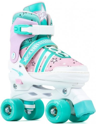 sfr spectra adjustable quad skates rosa/grün