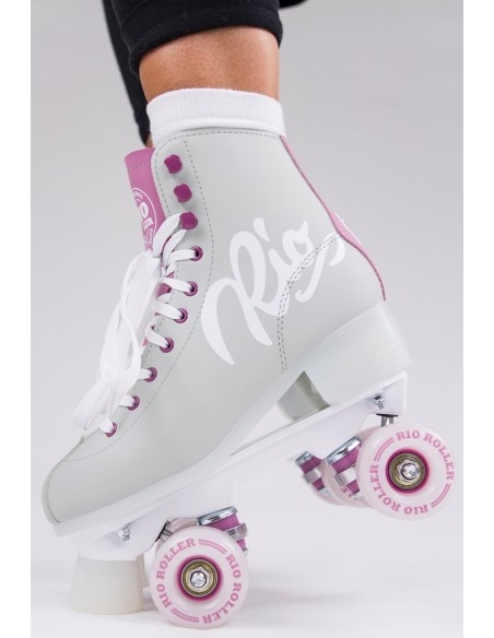 Tienda de rio roller script quad skates grau/purpel