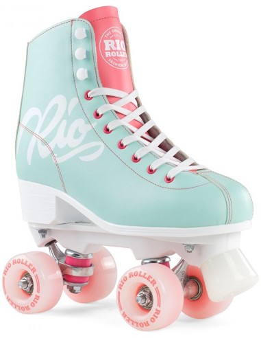 rio roller script quad skates hellgrün/koralle