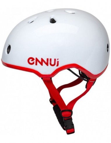 ennui elite helmet weiss-rot shiny (mit abnehmbarem peak)