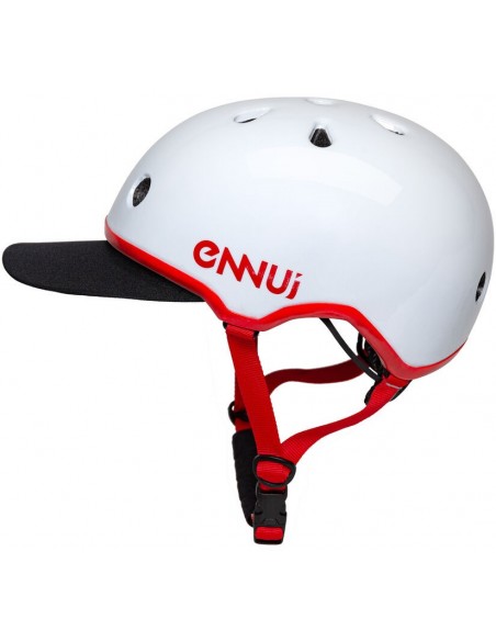 Comprar ennui elite helmet weiss-rot shiny (mit abnehmbarem peak)