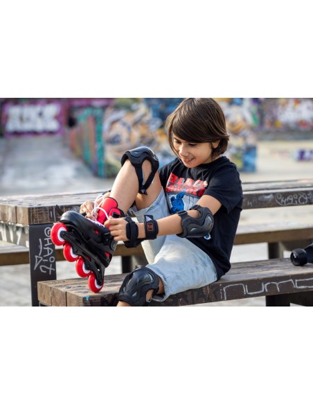 Oferta rollerblade fury combo schlittschuhe für kinder. stretch-skates mit protektoren.