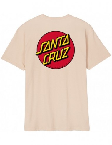 santa cruz classic dot chest t-shirt creme