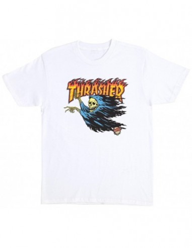 santa cruz x thrasher o'brien reaper t-shirt weiß