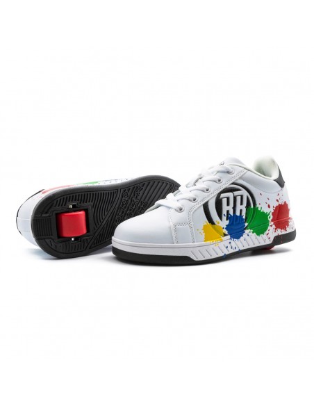 Tienda de breezy rollers splatter white-black-multi shoes with wheels