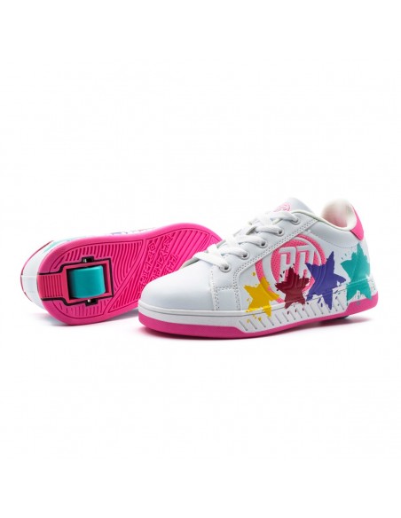 Producto breezy rollers splatter white-pink shoes with wheels