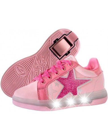 breezy rollers sparkle lights pink shoes with wheels