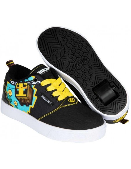 heelys x minecraft pro 20 prints mmc black-yellow