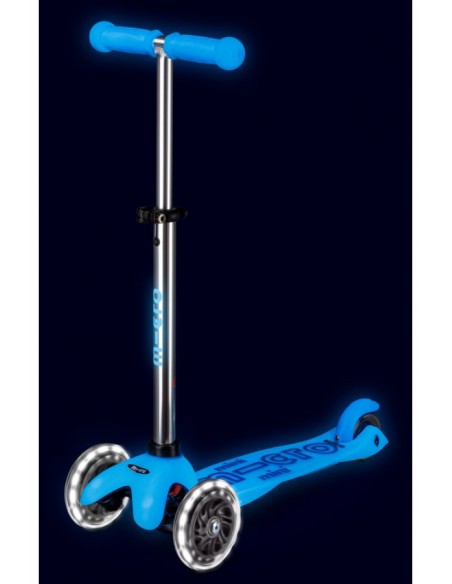 patinete micro mini deluxe led glow blau