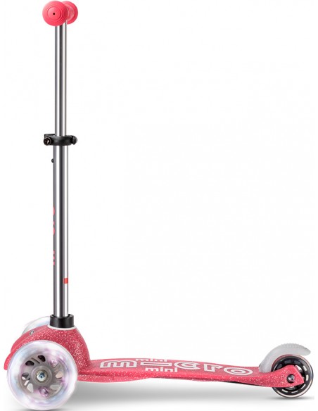 Comprar 3-rad scooter mini micro deluxe led pink glitter - scooter für kinder von 2 bis 5 jahren - höhenverstellbar